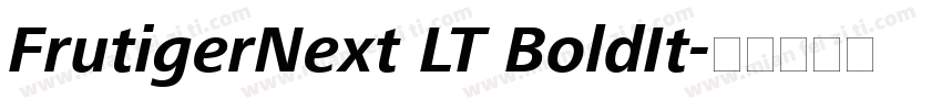 FrutigerNext LT BoldIt字体转换